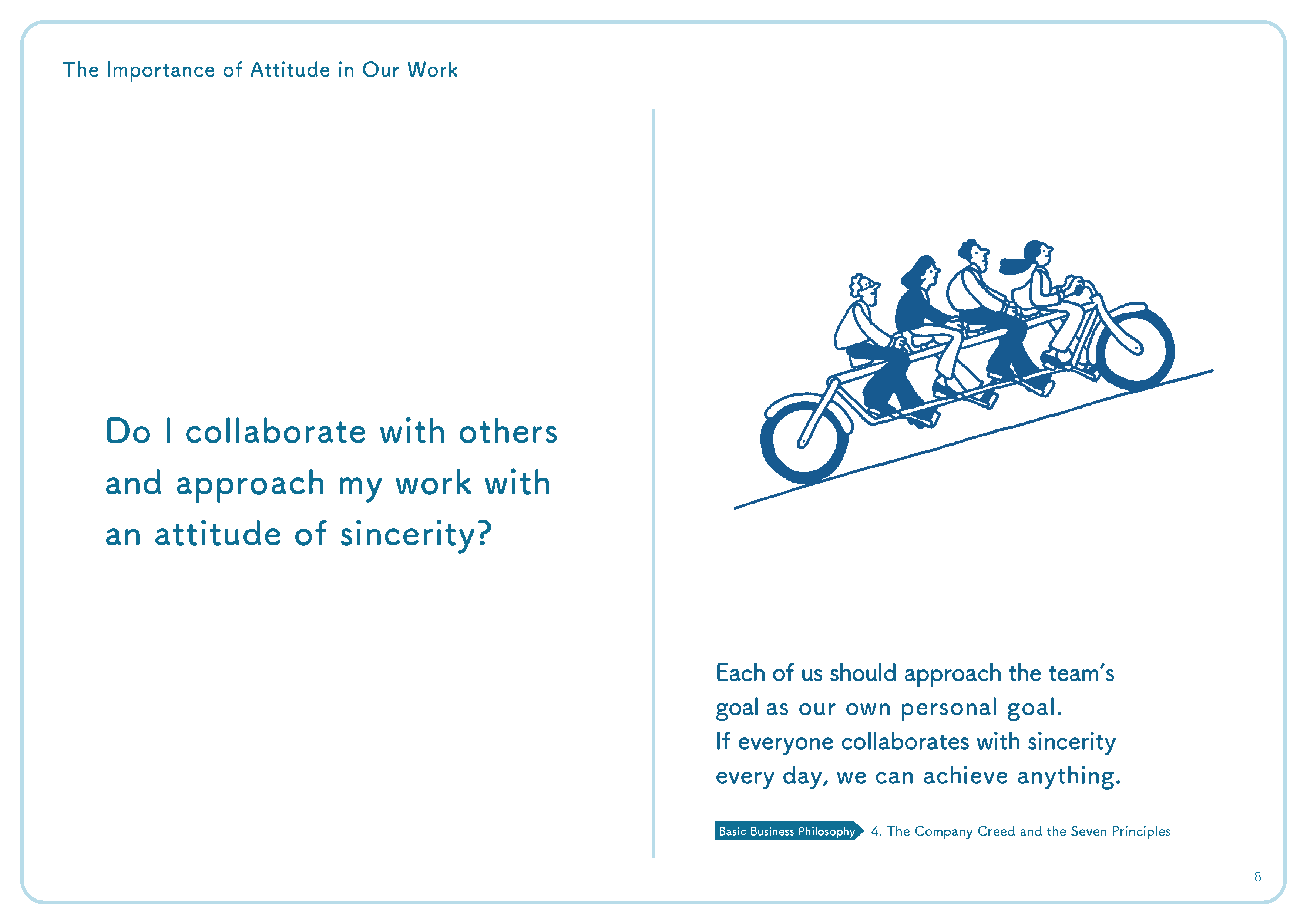 Do I collaborate with others and approach my work with an attitude of sincerity?