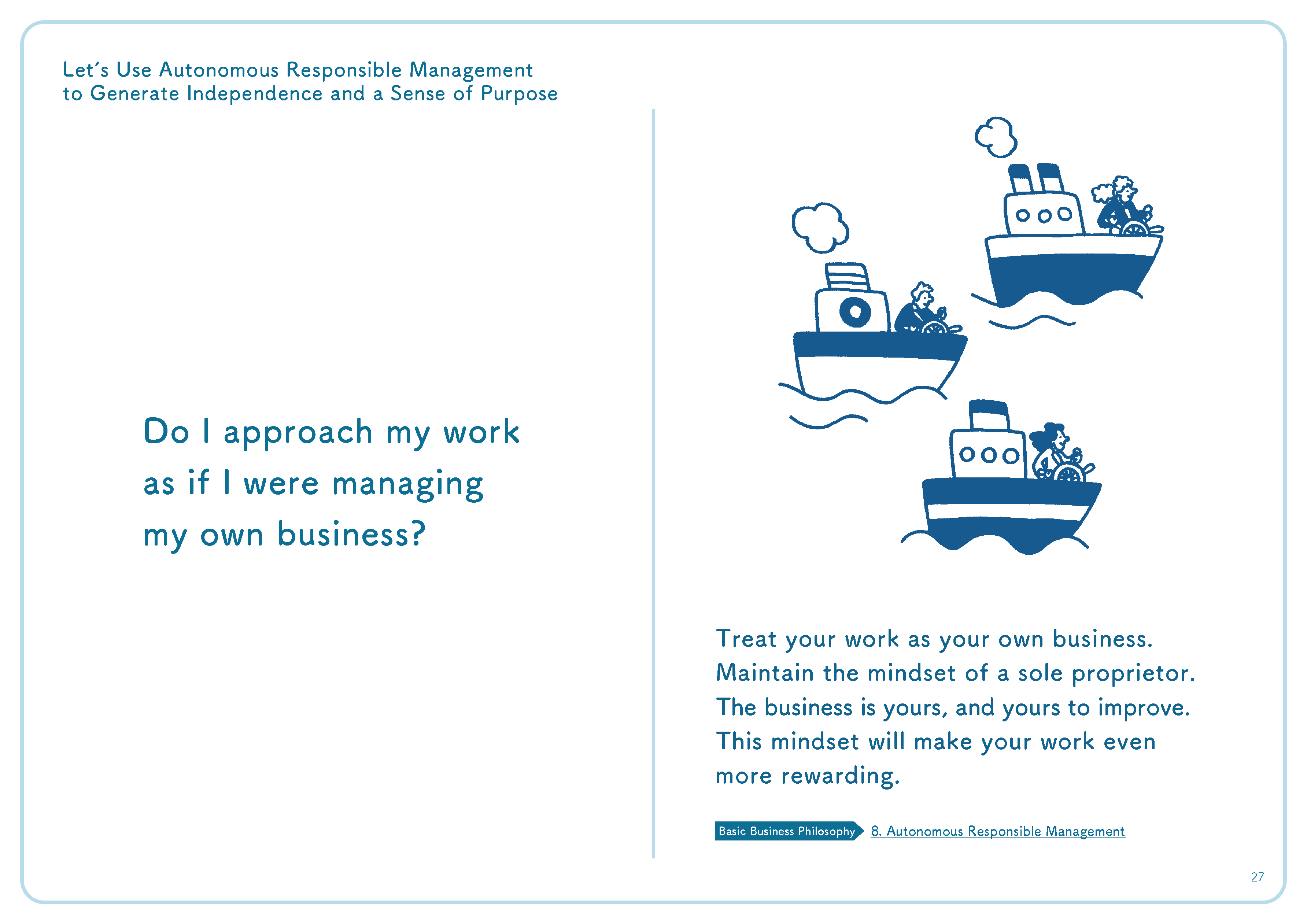 Do I approach my work as if I were managing my own business?