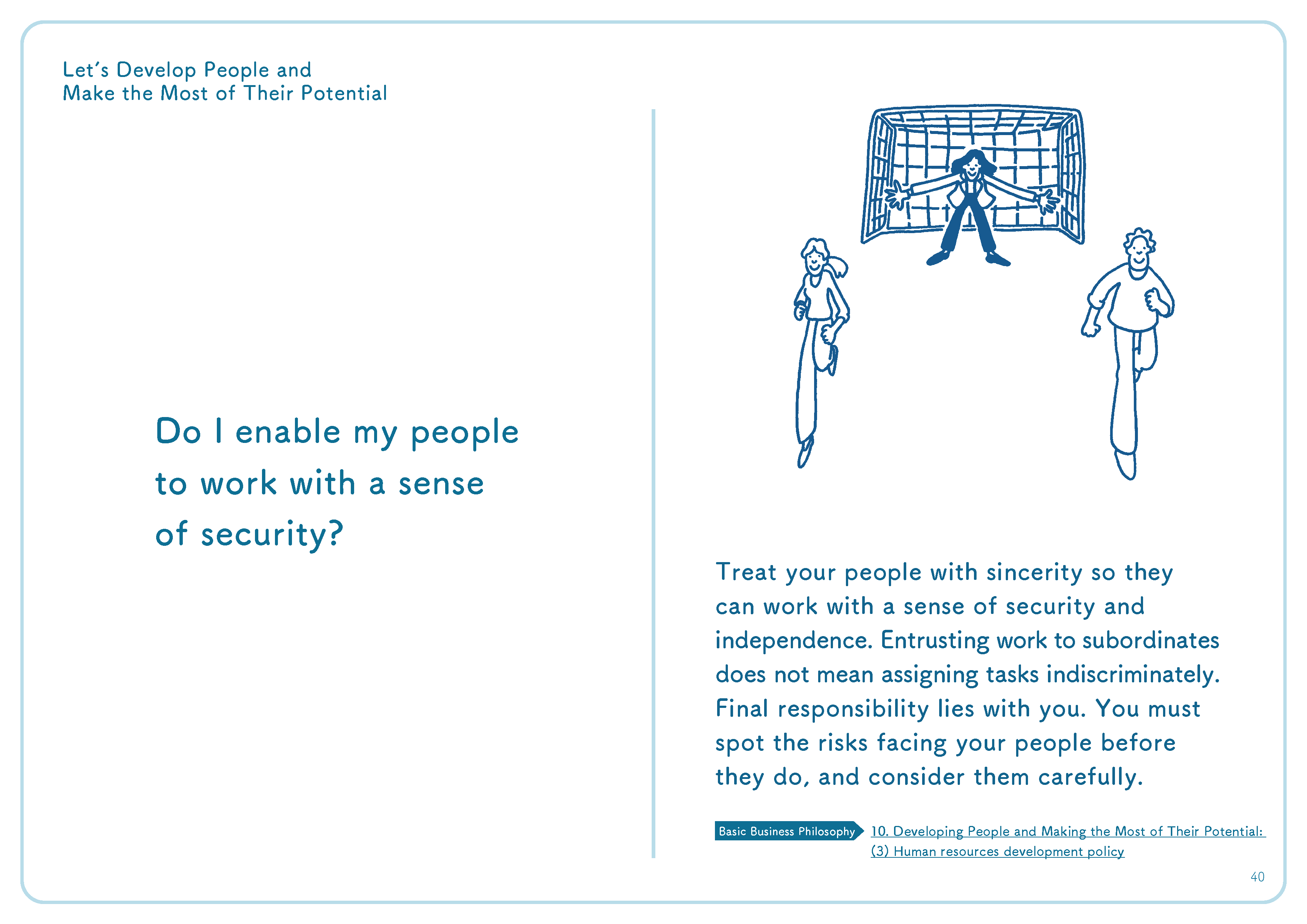 Do I enable my people to work with a sense of security?